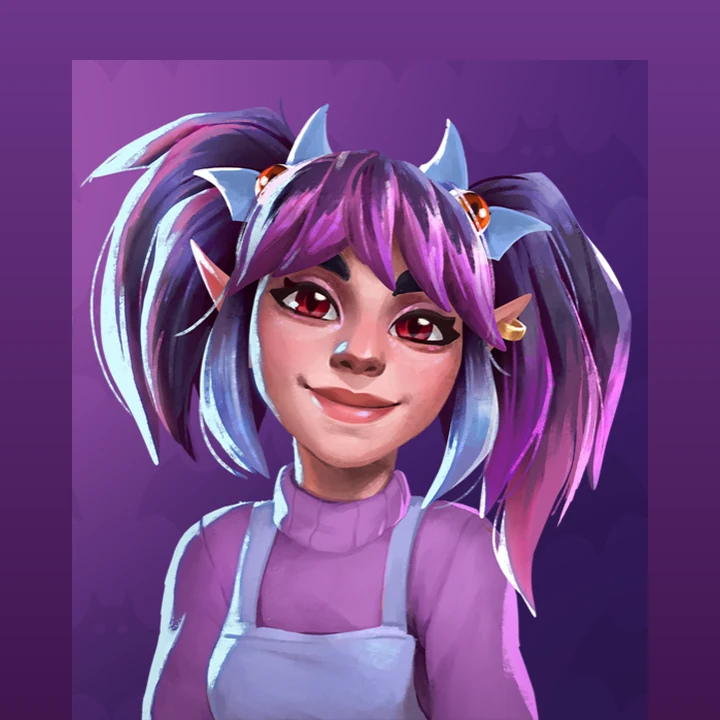Mina portrait, a connected character in the Evan route