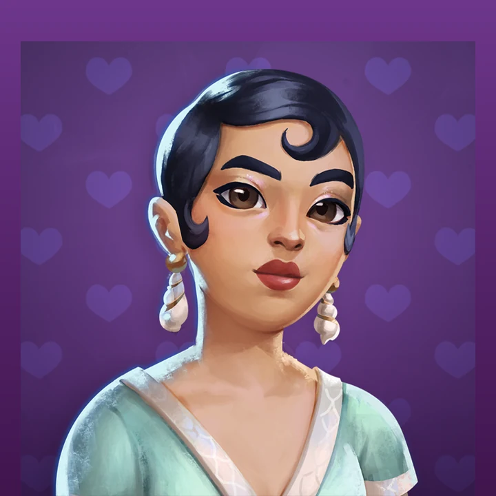 Rei portrait, a connected character in the Kim route
